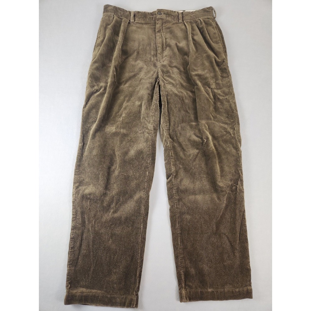 VTG 90S POLO RALPH LAUREN CLASSIC ESSENTIAL BROWN CORDUROY ANDREW PANT 36x30